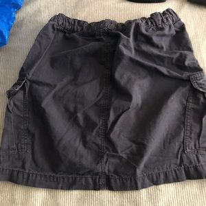 Dark grey cargo mini skirt